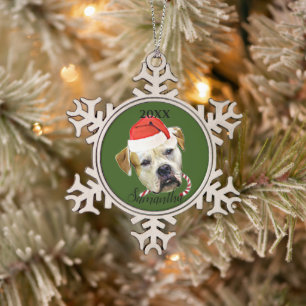 Ornement Flocon De Neige Ornement personnalisé de l'American Bulldog de No