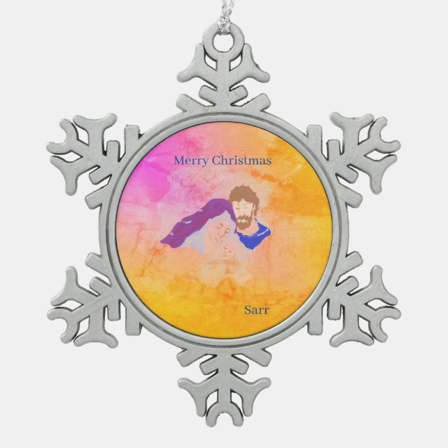 Ornement Flocon De Neige Ornements. : Joyeux Christma (Devant)