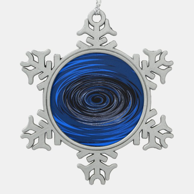 Ornement Flocon De Neige Ouragan bleu (Devant)