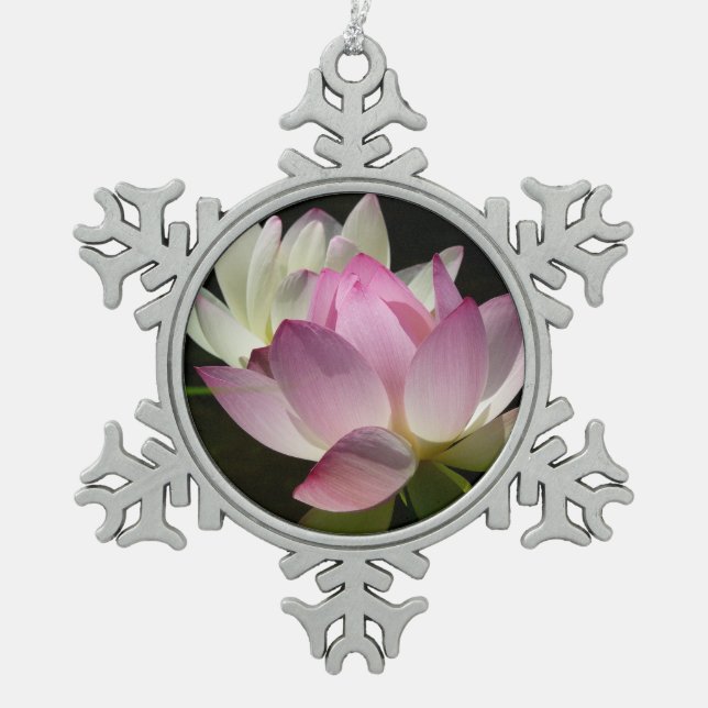 Ornement Flocon De Neige Paire de fleurs de Lotus II (Devant)