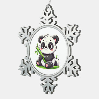 Ornement Flocon De Neige Panda | Ivaniby