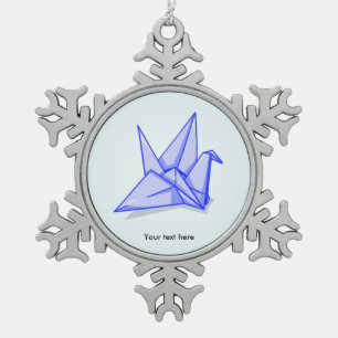 Ornement Flocon De Neige Papier de grue Origami