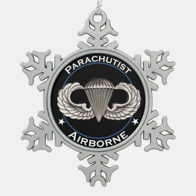 Ornement Flocon De Neige Parachutiste aéroporté (Devant)