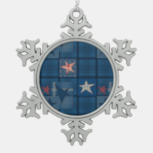 Ornement Flocon De Neige Paramètre Denim