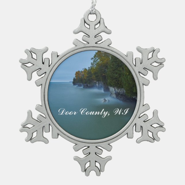 Ornement Flocon De Neige Parc de point de caverne, le comté de Door, (Devant)