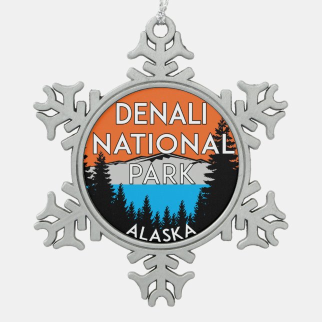 Ornement Flocon De Neige Parc national de Denali Alaska (Devant)