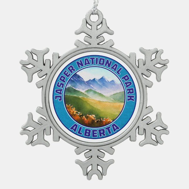 Ornement Flocon De Neige Parc national Jasper Alberta Canada (Devant)