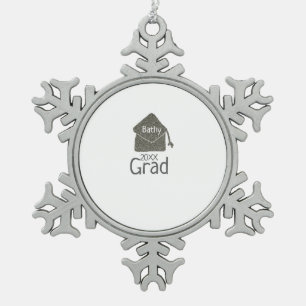 Ornement Flocon De Neige Parties scintillant de bouchon de graduation en ar
