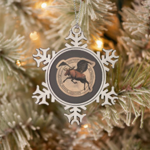 Ornement Flocon De Neige Patch Flying Moose Aviation