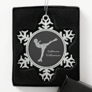 Ornement Flocon De Neige Patinage artistique personnalisé Patinage sur glac