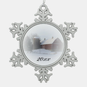 Ornement Flocon De Neige Pays Noël Red Grange Dat