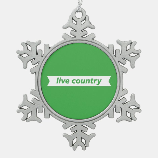 Ornement Flocon De Neige Pays vivant (Devant)