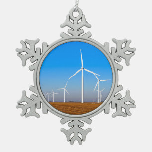 Ornement Flocon De Neige Paysage des éoliennes