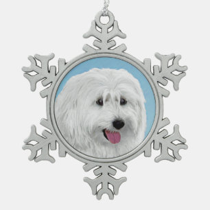 Ornement Flocon De Neige Peinture de chien de berger polonais - Chien d'ori