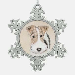 Ornement Flocon De Neige Peinture de renard de fil Terrier - Cute Original 