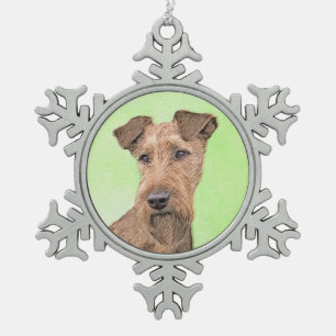 Ornement Flocon De Neige Peinture Irlandaise Terrier - Cute Original Chien 