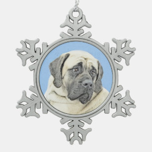 Ornement Flocon De Neige Peinture Mastiff (Fawn) anglaise - Art Chien origi