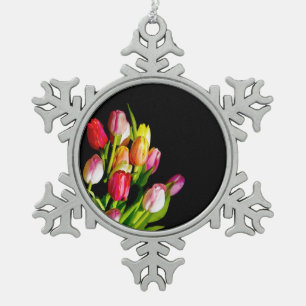 Ornement Flocon De Neige Peinture Tulip - Art Fleur original