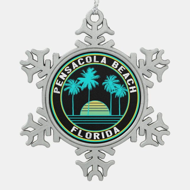 Ornement Flocon De Neige Pensacola Beach Florida (Devant)