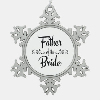 Ornement Flocon De Neige Père de la mariée Noël style vintage