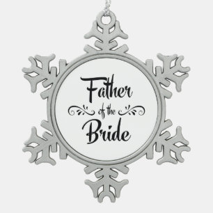 Ornement Flocon De Neige Père de Noël vintage de style de jeune mariée