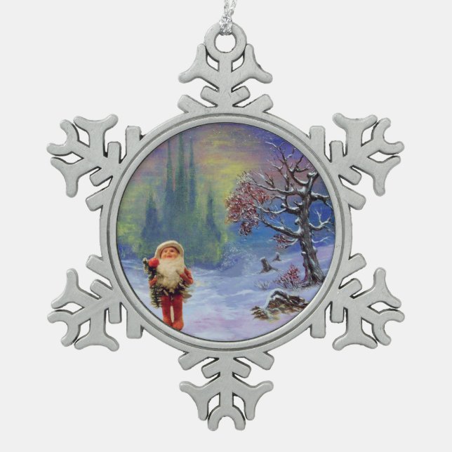 ORNEMENT FLOCON DE NEIGE PÈRE NOËL DES GNOMES (Devant)