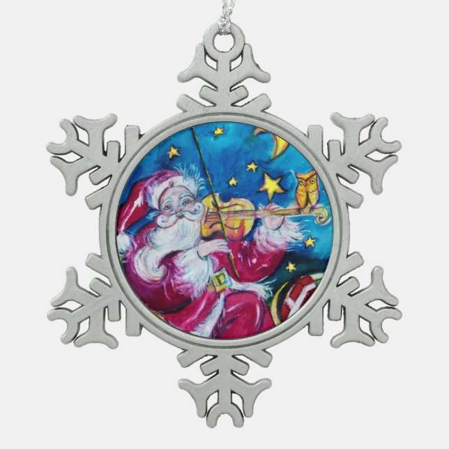 ORNEMENT FLOCON DE NEIGE PÈRE NOËL INSPIRÉ (Devant)