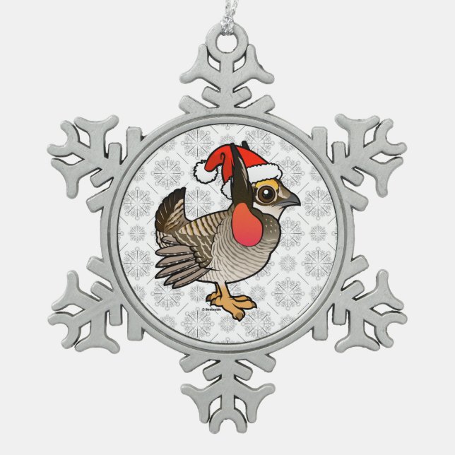 Ornement Flocon De Neige Père Noël Lesser Prairie-Chicken (Devant)