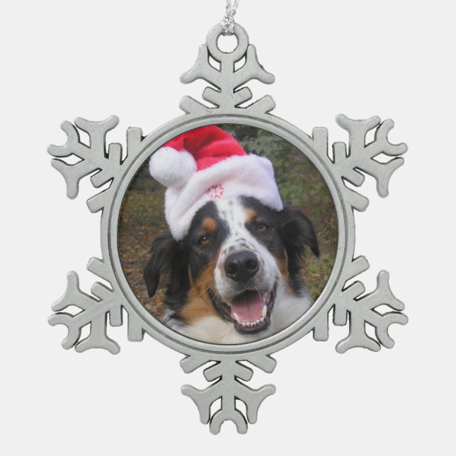 Ornement Flocon De Neige "Père Noël Paws" (Devant)