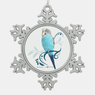 Ornement Flocon De Neige Perruche bleue