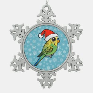 Ornement Flocon De Neige Perruche le père noël
