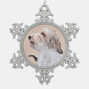 Ornement Flocon De Neige Petit Basset Griffon Vendéen Peinture - Chien Art
