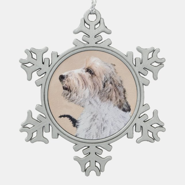 Ornement Flocon De Neige Petit Basset Griffon Vendéen Peinture - Chien Art (Devant)