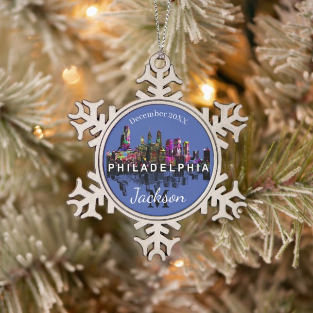 Ornement Flocon De Neige Philadelphie en graffiti (Arbre)