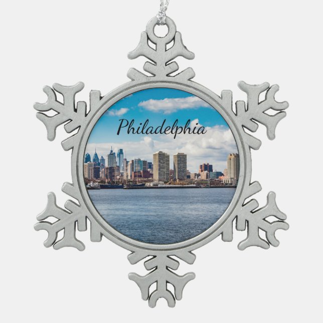 Ornement Flocon De Neige Philadelphie Skyline (Devant)