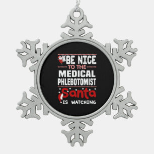 Ornement Flocon De Neige Phlebotomiste Médicale