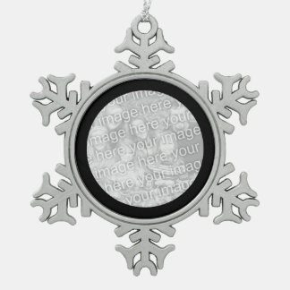 Ornement Flocon De Neige Photo de la frontière noire
