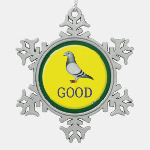Ornement Flocon De Neige Pigeons-BON !