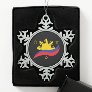 Ornement Flocon De Neige Pinoy Flag