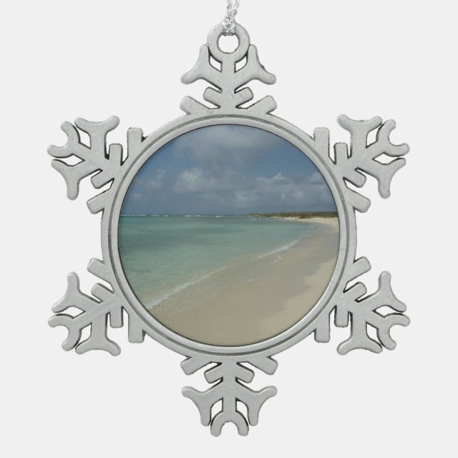 Ornement Flocon De Neige Plage d'Aruba II Magnifique paysage naturel (Devant)