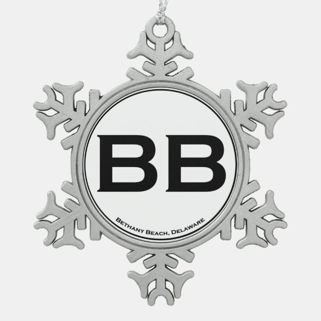 Ornement Flocon De Neige Plage de Bethany (Devant)