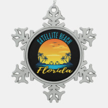 Plage Satellite Floride Palm Trees Beach