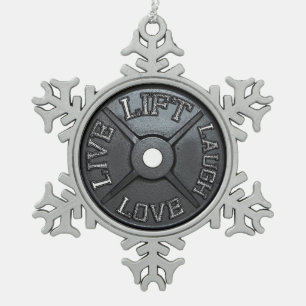 Ornement Flocon De Neige Plat d'haltère