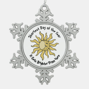 Ornement Flocon De Neige Poème Solstice d'hiver