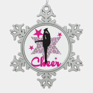 Ornement Flocon De Neige Pom-pom girl rose