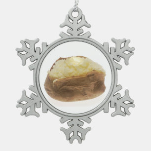 Ornement Flocon De Neige Pomme de terre cuite