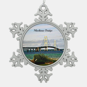 Ornement Flocon De Neige Pont Mackinac, île Mackinac