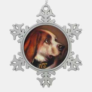 Ornement Flocon De Neige PORTRAITS DE CHIEN MINIATURE Bloodhound