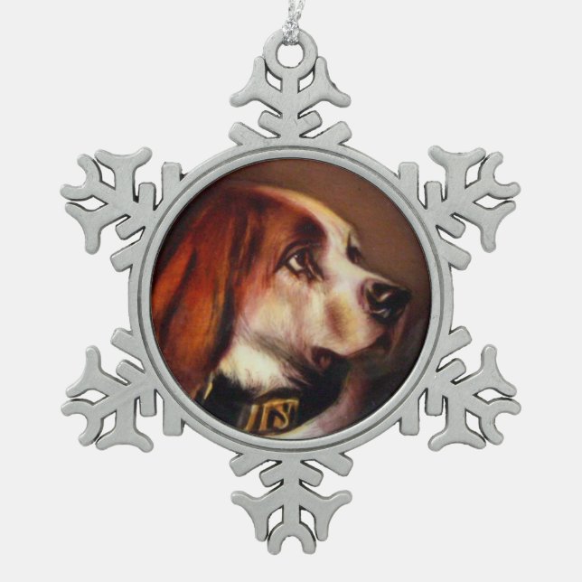 Ornement Flocon De Neige PORTRAITS DE CHIEN MINIATURE Bloodhound (Devant)