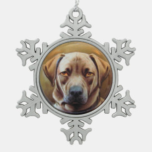 Ornement Flocon De Neige PORTRAITS DE CHIEN MINIATURE CHOISI Labrador